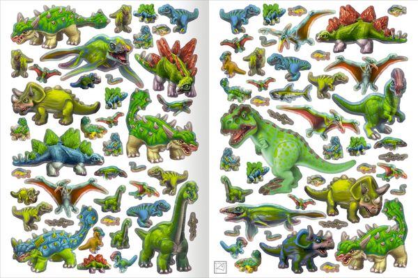 Produktbild: Das Metallic-Stickerbuch &ndash; Dinos