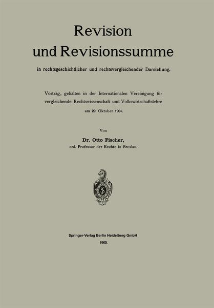 Produktbild: Revision und Revisionssumme in rechtsgeschichtlicher und rechtsvergleichender Darstellung