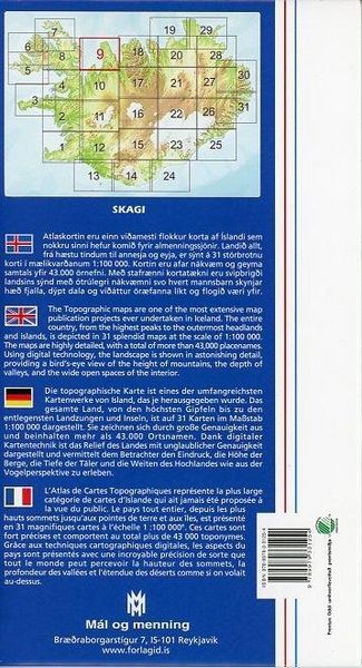 Produktbild: Island Atlaskort 09 Skagi 1:100.000