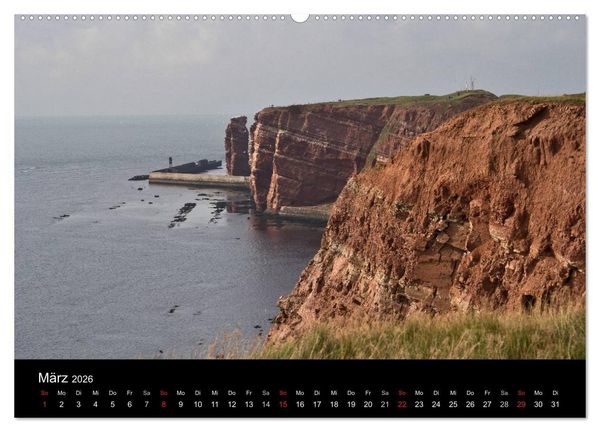 Produktbild: Helgoland - idyllische Nordseeinsel (hochwertiger Premium Wandkalender 2026 DIN A2 quer), Kunstdruck in Hochglanz