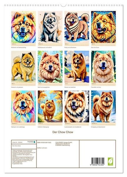 Produktbild: Der Chow Chow (hochwertiger Premium Wandkalender 2027 DIN A2 hoch), Kunstdruck in Hochglanz