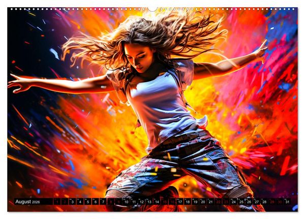 Produktbild: Color Dance Art (hochwertiger Premium Wandkalender 2026 DIN A2 quer), Kunstdruck in Hochglanz