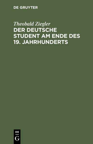 Produktbild: Der deutsche Student am Ende des 19. Jahrhunderts