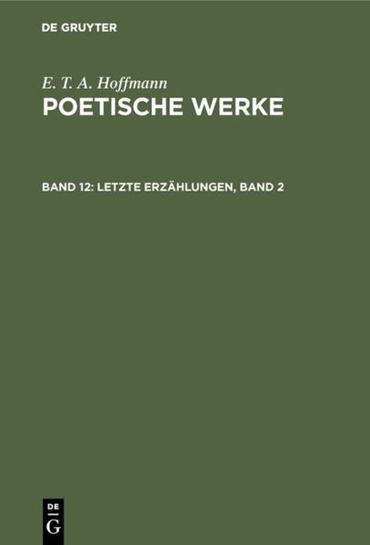 Produktbild: Letzte Erz&auml;hlungen, Band 2