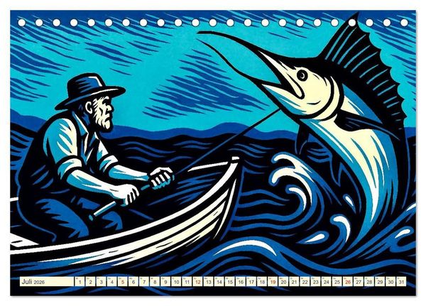 Produktbild: Das Meer in der Weltliteratur (Tischkalender 2026 DIN A5 quer), CALVENDO Monatskalender