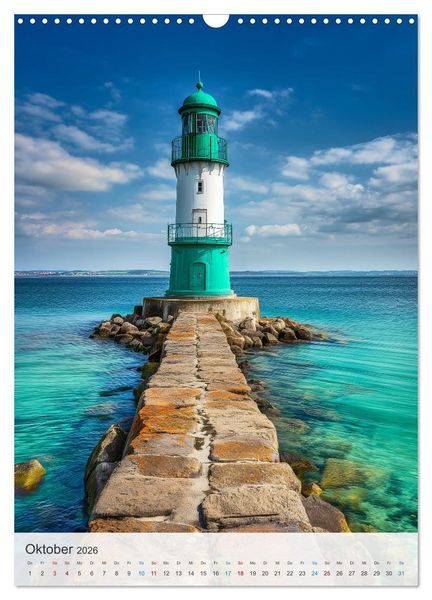 Produktbild: Leuchtturm-Fan (Wandkalender 2026 DIN A3 hoch), CALVENDO Monatskalender