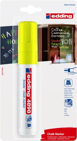Produktbild: edding Kreidemarker 4090 neongelb 4-15mm