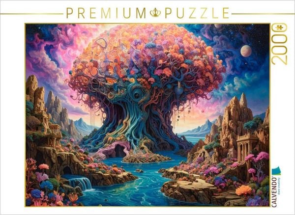 CALVENDO Puzzle Weltenbaum der Sporen: Ein kosmisches Netzwerk, das Himmel und Erde verbindet | 2000 Teile Lege-Größe 90 × 67 cm Foto-Puzzle für glückliche Stunden