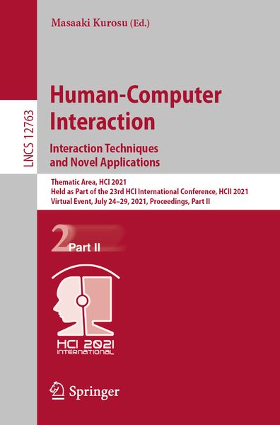 Produktbild: Human-Computer Interaction. Interaction Techniques and Novel Applications