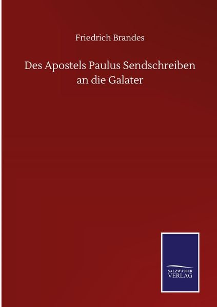 Produktbild: Des Apostels Paulus Sendschreiben an die Galater