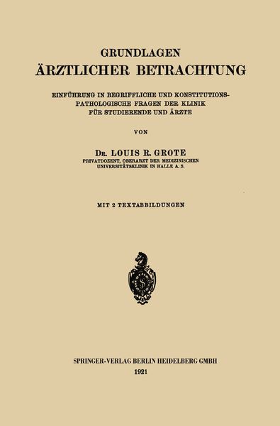 Produktbild: Grundlagen &Auml;rztlicher Betrachtung
