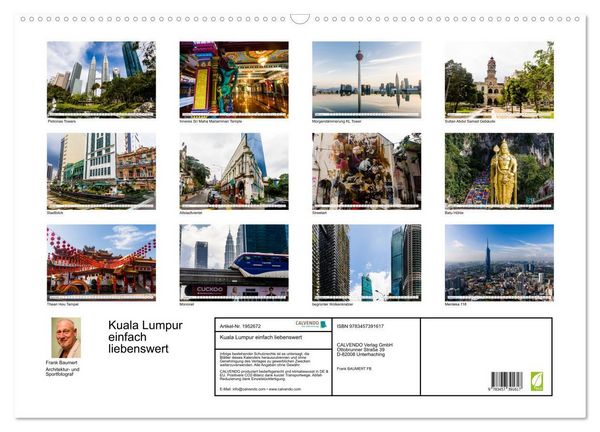Produktbild: Kuala Lumpur einfach liebenswert (Wandkalender 2026 DIN A2 quer), CALVENDO Monatskalender