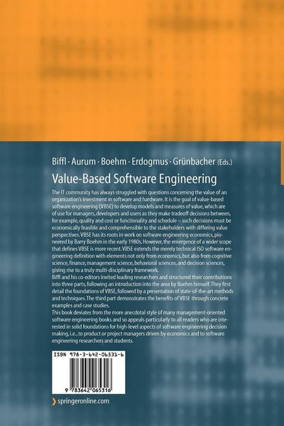 Produktbild: Value-Based Software Engineering