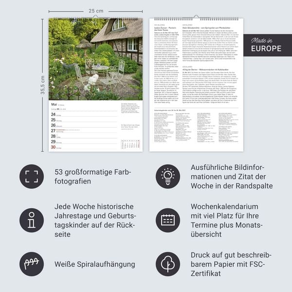 Produktbild: Gartenparadiese Wochenplaner 2027 - 53 faszinierende Fotografien