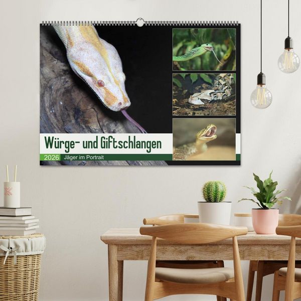 Produktbild: W&uuml;rge- und Giftschlangen (Wandkalender 2026 DIN A2 quer), CALVENDO Monatskalender