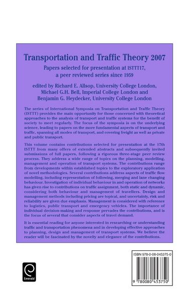 Produktbild: Transportation and Traffic Theory
