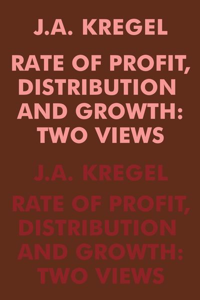 Produktbild: Rate of Profit, Distribution and Growth