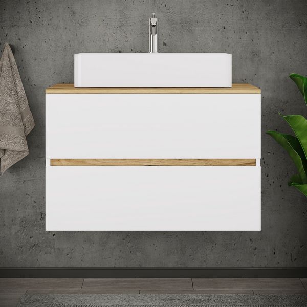 Produktbild: 2 tlg. Badm&ouml;bel-Set mit Waschbecken Cosila-A 80 cm