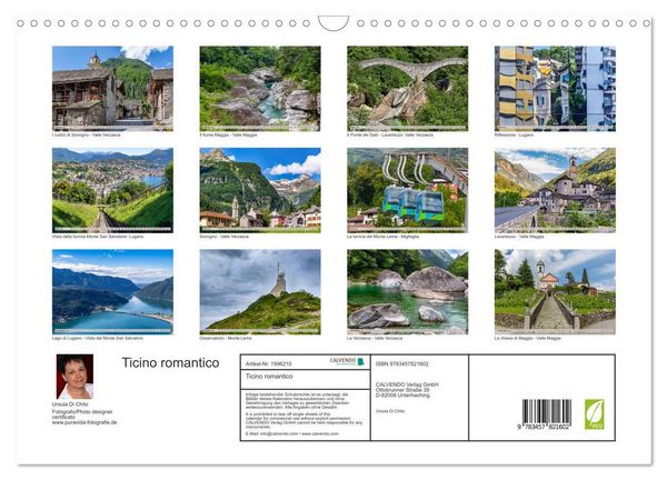 Produktbild: Ticino romantico (Wandkalender 2026 DIN A3 quer), CALVENDO Monatskalender