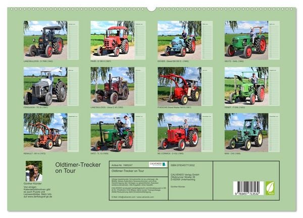 Produktbild: Oldtimer-Trecker on Tour (hochwertiger Premium Wandkalender 2026 DIN A2 quer), Kunstdruck in Hochglanz