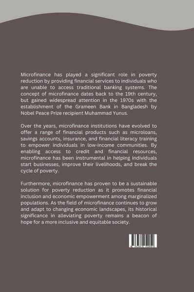 Produktbild: Microfinance: A Historical Perspective on Its Role in Poverty Reduction