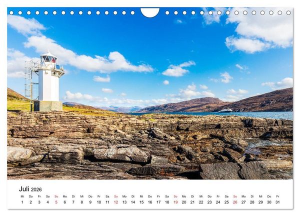 Produktbild: Schottlands Leuchtt&uuml;rme (Wandkalender 2026 DIN A4 quer), CALVENDO Monatskalender