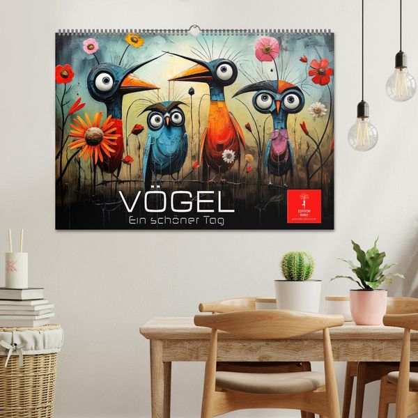 Produktbild: V&ouml;gel - ein sch&ouml;ner Tag (Wandkalender 2026 DIN A2 quer), CALVENDO Monatskalender
