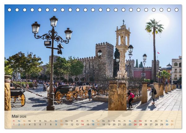 Produktbild: Sevilla - die andalusische Hauptstadt (Tischkalender 2026 DIN A5 quer), CALVENDO Monatskalender