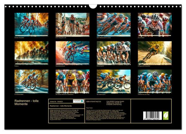Produktbild: Radrennen - tolle Momente (Wandkalender 2026 DIN A3 quer), CALVENDO Monatskalender