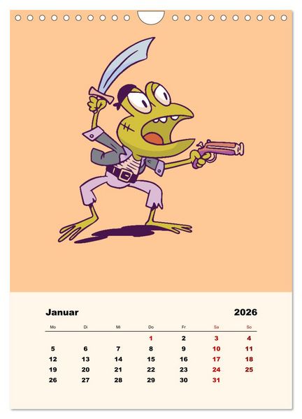 Produktbild: Tierische Piraten (Wandkalender 2026 DIN A4 hoch), CALVENDO Monatskalender