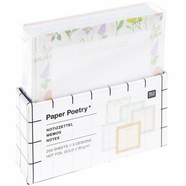 Produktbild: Notizzettel-Box Flower Frames MIX, 200 Blatt, 9x9 cm