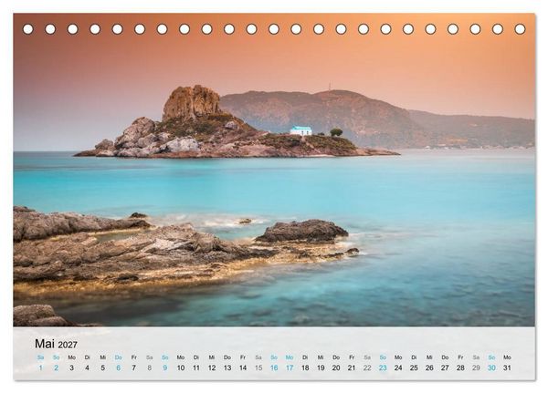 Produktbild: Insel Kos - Badeparadies der S&uuml;d&auml;g&auml;is (Tischkalender 2027 DIN A5 quer), CALVENDO Monatskalender