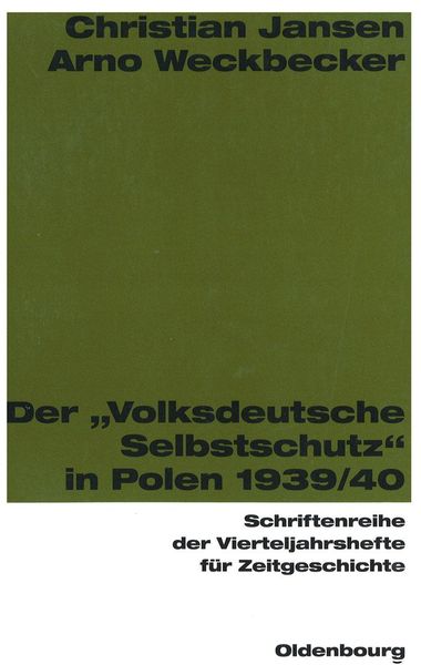 Produktbild: Der "Volksdeutsche Selbstschutz" in Polen 1939/1940
