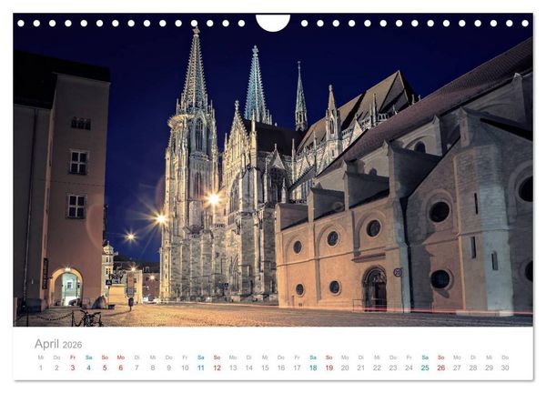 Produktbild: Regensburg - Welterbestadt an der Donau (Wandkalender 2026 DIN A4 quer), CALVENDO Monatskalender