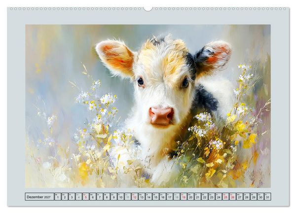 Produktbild: K&uuml;he und K&auml;lber. L&auml;ndliche Idylle (Wandkalender 2027 DIN A2 quer), CALVENDO Monatskalender