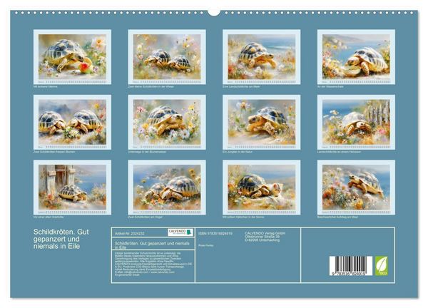 Produktbild: Schildkr&ouml;ten. Gut gepanzert und niemals in Eile (hochwertiger Premium Wandkalender 2027 DIN A2 quer), Kunstdruck in Hochglanz