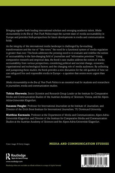 Produktbild: Media Accountability in the Era of Post-Truth Politics