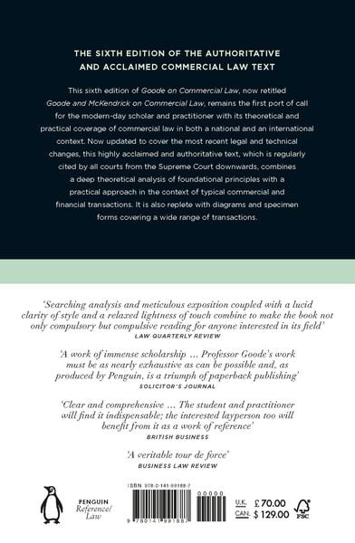 Produktbild: Goode and McKendrick on Commercial Law