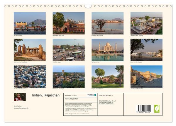 Produktbild: Indien, Rajasthan (Wandkalender 2026 DIN A3 quer), CALVENDO Monatskalender