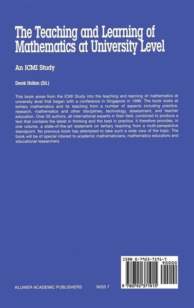 Produktbild: The Teaching and Learning of Mathematics at University Level