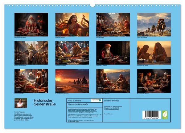 Produktbild: Historische Seidenstra&szlig;e (hochwertiger Premium Wandkalender 2026 DIN A2 quer), Kunstdruck in Hochglanz