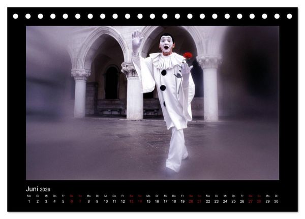 Produktbild: Venezianischer Karneval (Tischkalender 2026 DIN A5 quer), CALVENDO Monatskalender