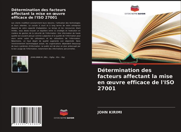 Produktbild: D&eacute;termination des facteurs affectant la mise en &iquest;uvre efficace de l'ISO 27001