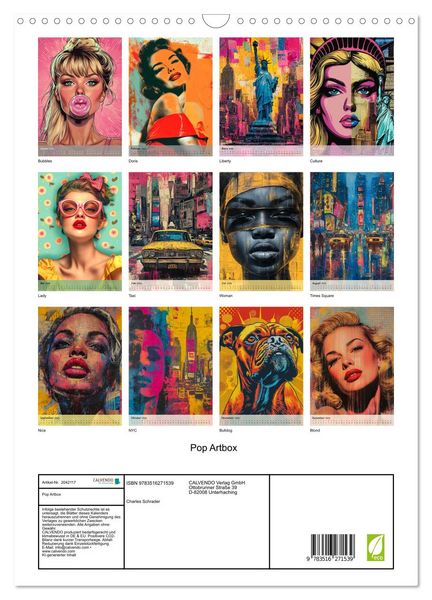 Produktbild: Pop Artbox (Wandkalender 2026 DIN A3 hoch), CALVENDO Monatskalender