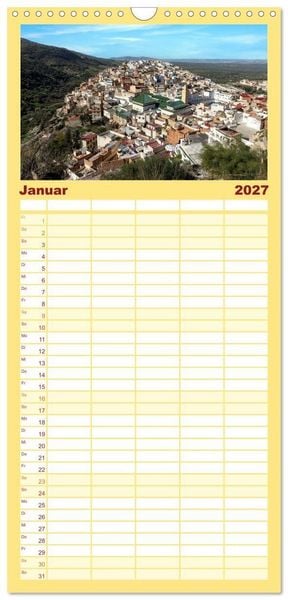 Produktbild: Familienplaner 2027 - Marokko, ein lebendiges Mosaik voller Farben. mit 5 Spalten (Wandkalender, 21 x 45 cm) CALVENDO