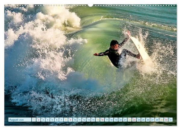Produktbild: Surfen - Wasser, Wind und coole Typen (hochwertiger Premium Wandkalender 2026 DIN A2 quer), Kunstdruck in Hochglanz