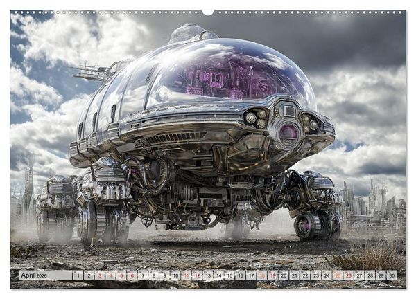 Produktbild: Fantasie Welten - Science Fiction (Wandkalender 2026 DIN A2 quer), CALVENDO Monatskalender
