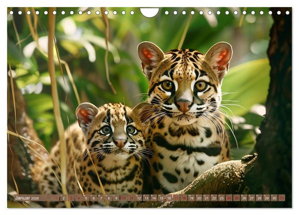 Produktbild: Wenn die wilden Katzen leise durch ihr Revier streifen (Wandkalender 2026 DIN A4 quer), CALVENDO Monatskalender