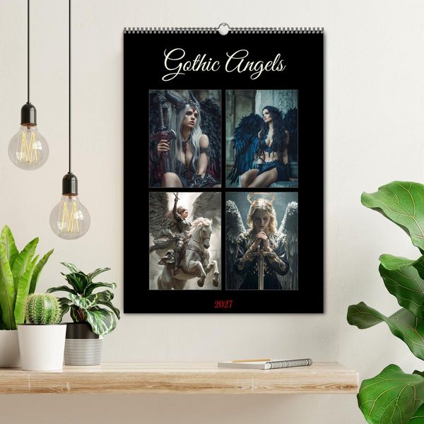 Produktbild: Gothic Angels (Wandkalender 2027 DIN A2 hoch), CALVENDO Monatskalender
