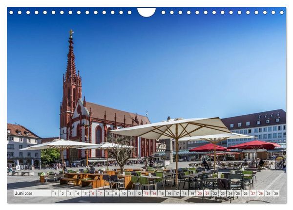 Produktbild: W&Uuml;RZBURG Historisches Stadtherz (Wandkalender 2026 DIN A4 quer), CALVENDO Monatskalender